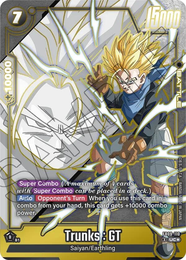 Trunks : GT - FB09-110 (Alternate Art) — Dual Evolution card