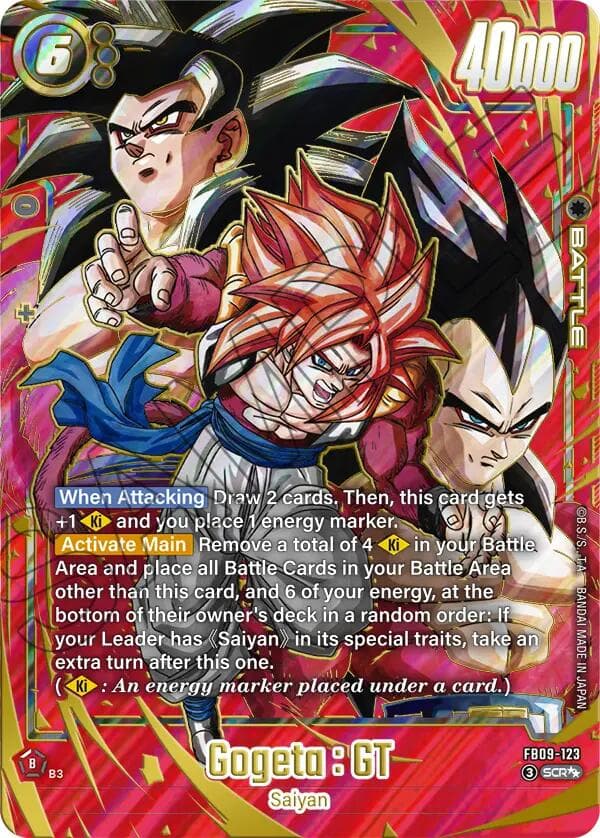 Gogeta : GT - FB09-123 (Super Alternate Art) — Dual Evolution card