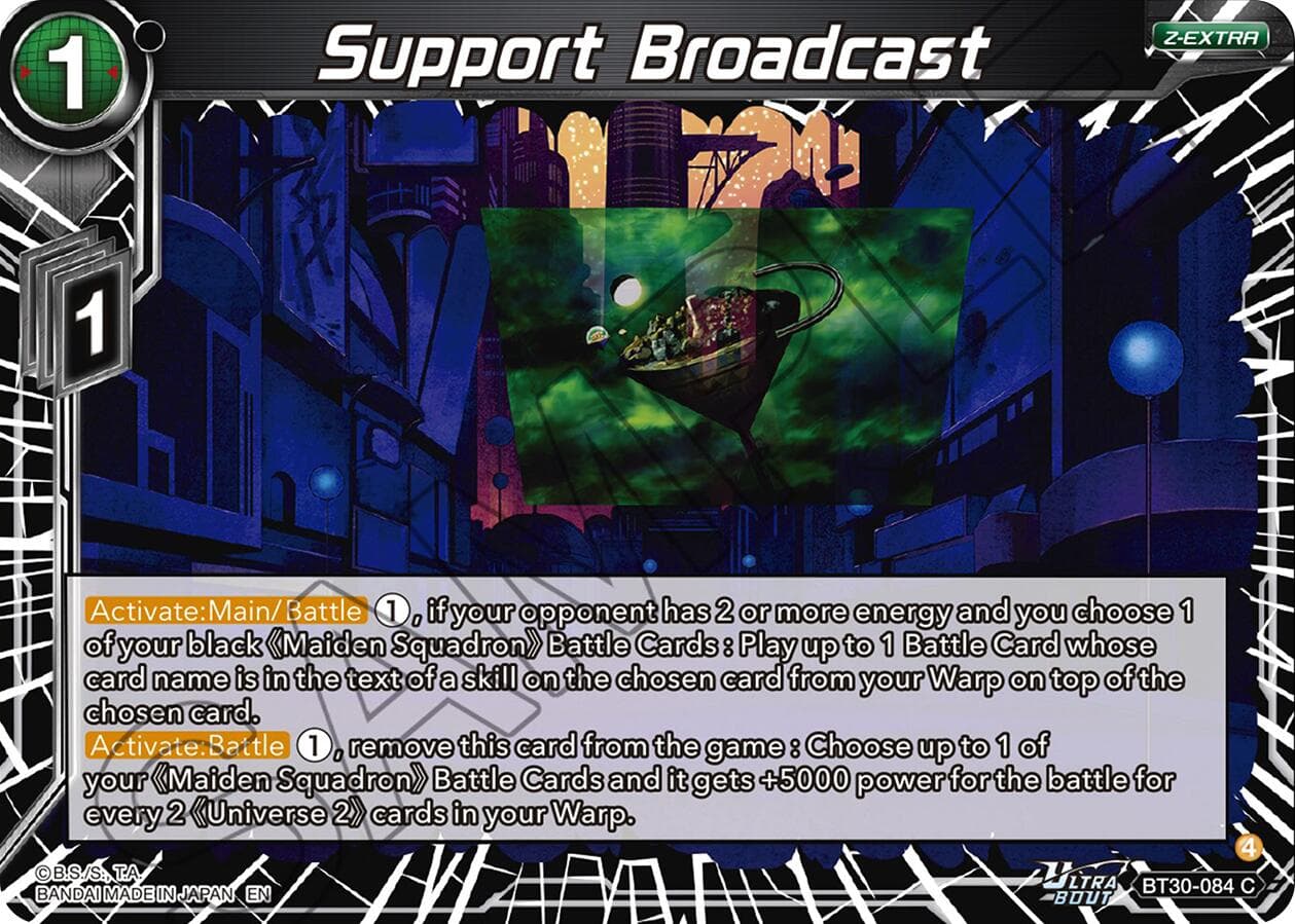 Support Broadcast — Three Glorious Fighters card