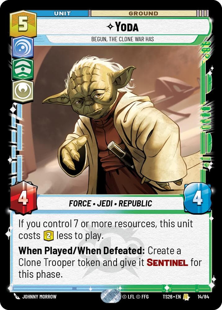 Yoda - Begun, the Clone War Has — Twin Suns card