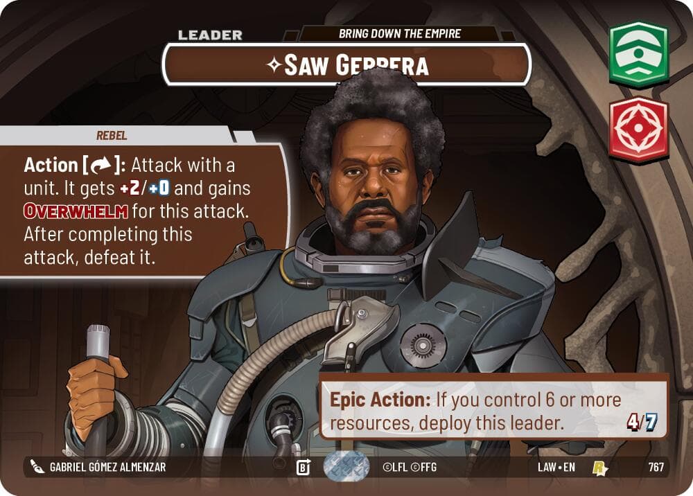Saw Gerrera - Bring Down the Empire (Showcase) — A Lawless Time card