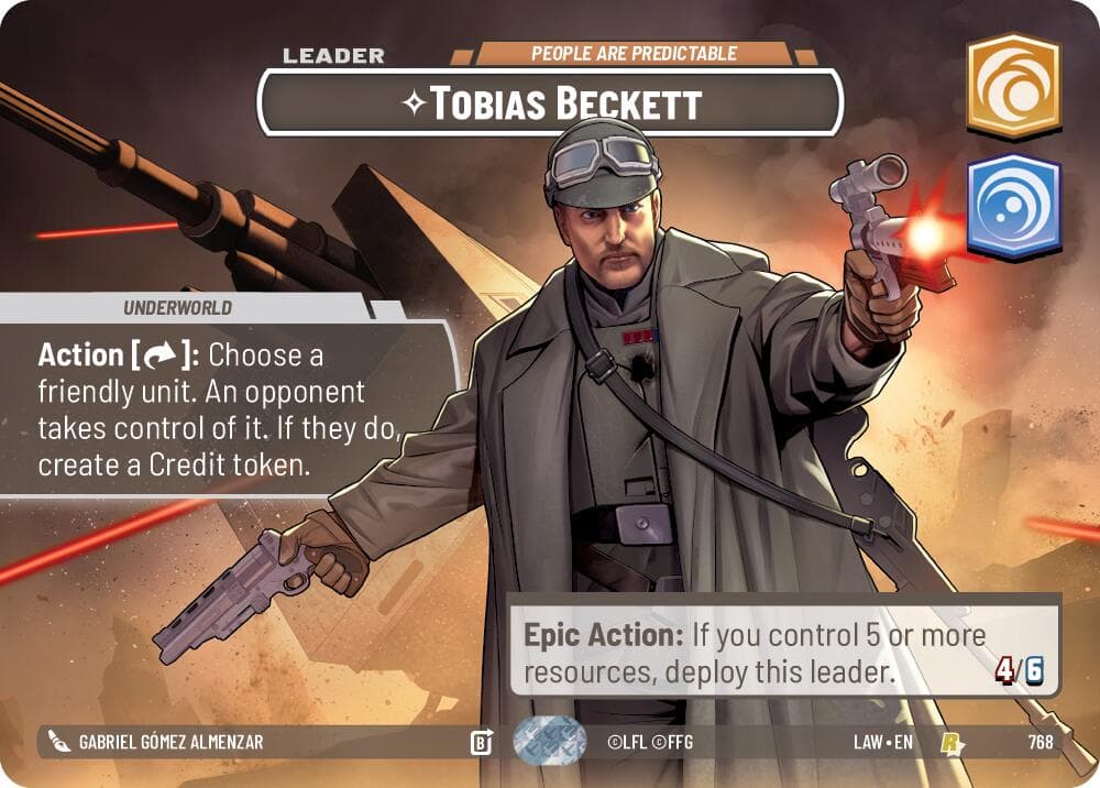 Tobias Beckett - People are Predictable (Showcase) — A Lawless Time card
