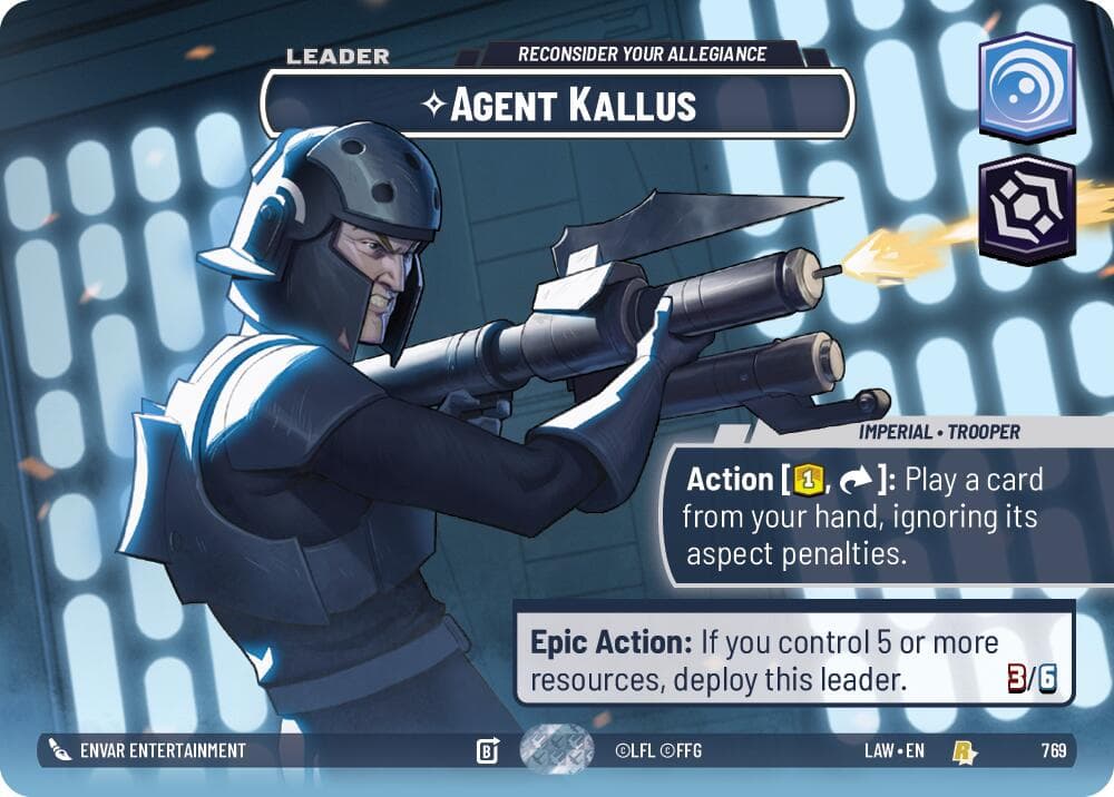 Agent Kallus - Reconsider Your Allegiance (Showcase) — A Lawless Time card