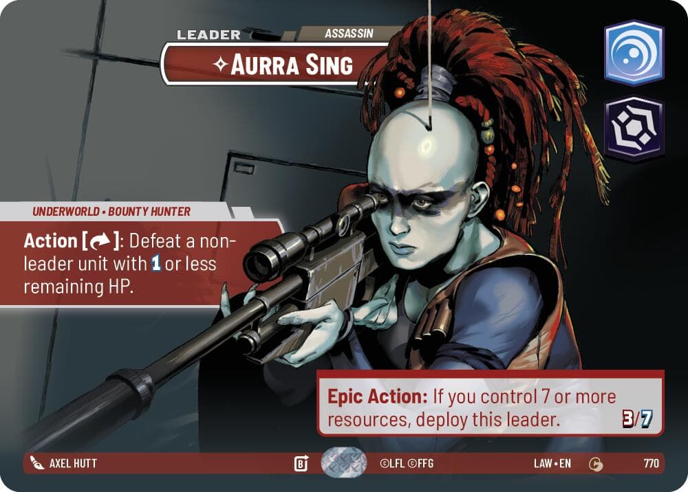 Aurra Sing - Assassin (Showcase) — A Lawless Time card