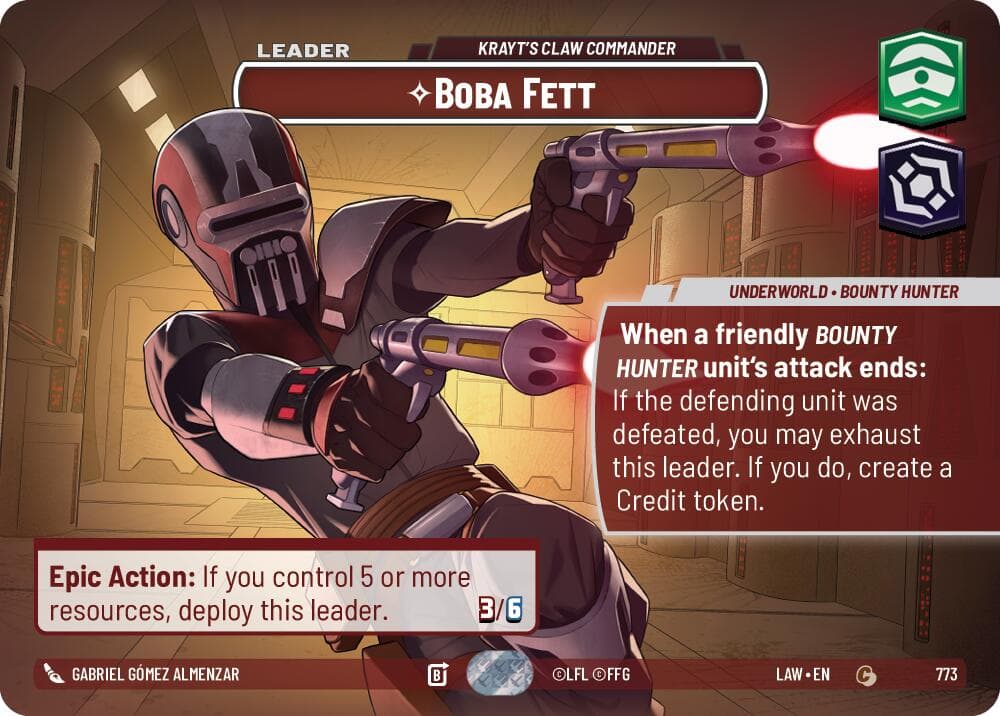 Boba Fett - Krayt's Claw Commander (Showcase) — A Lawless Time card