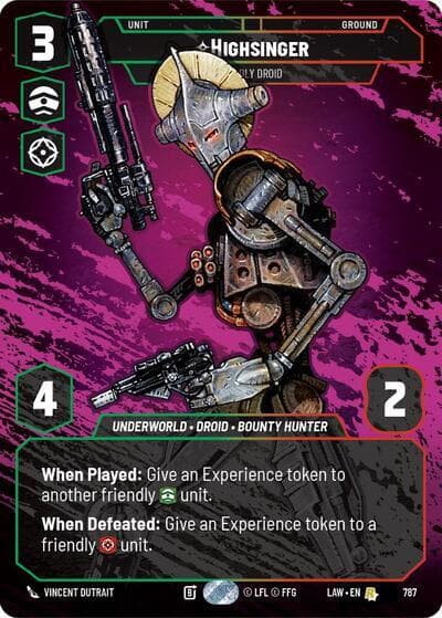 Highsinger - Deadly Droid (Prestige) — A Lawless Time card
