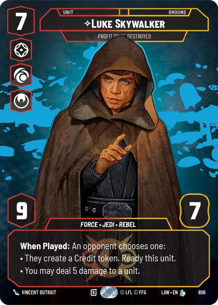 Luke Skywalker - Profit or Be Destroyed (Prestige) — A Lawless Time card