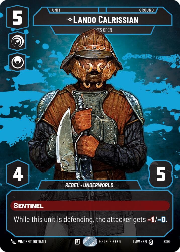 Lando Calrissian - Eyes Open (Prestige) — A Lawless Time card
