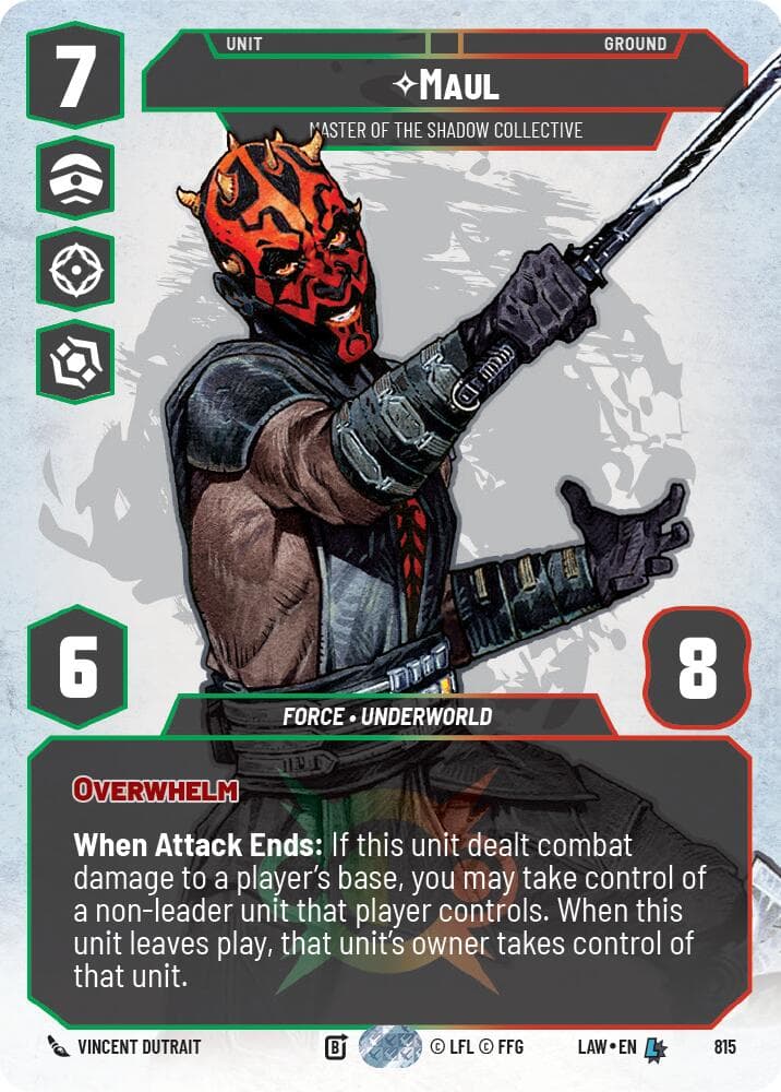 Maul - Master of the Shadow Collective (Prestige) — A Lawless Time card