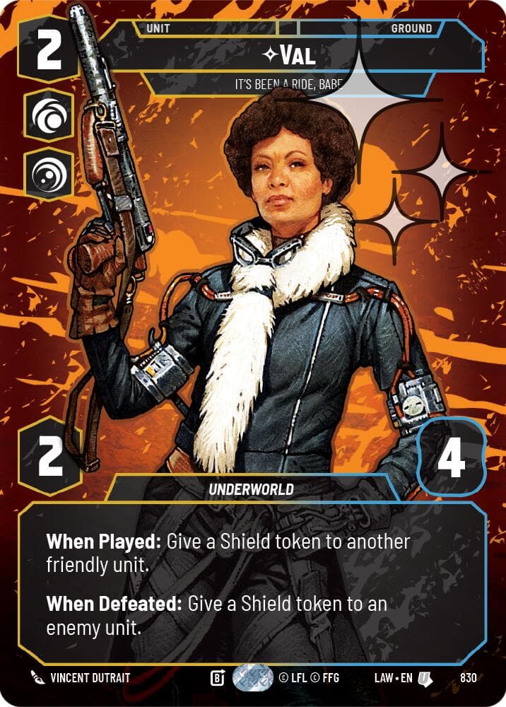 Val - It's Been a Ride, Babe (Prestige Foil) — A Lawless Time card