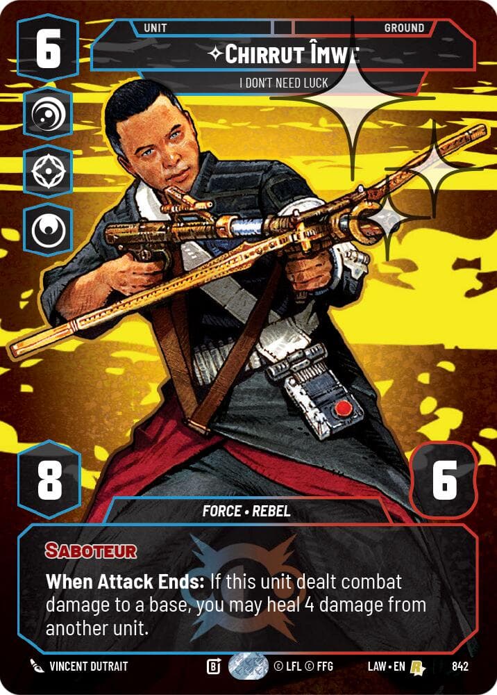 Chirrut Imwe - I Don't Need Luck (Prestige Foil) — A Lawless Time card