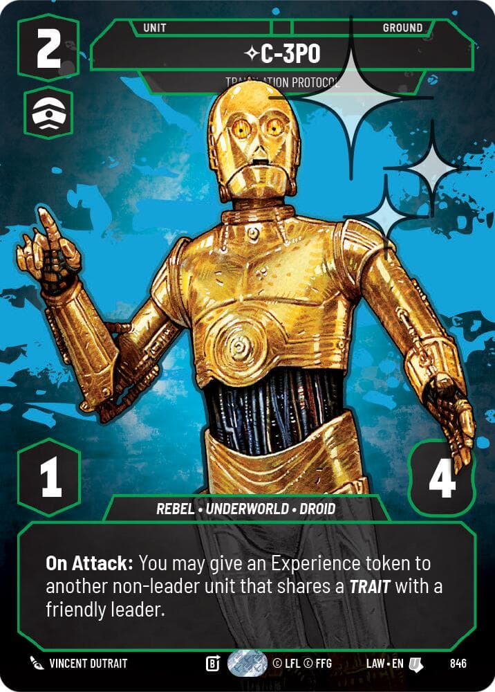 C-3PO - Translation Protocol (Prestige Foil) — A Lawless Time card