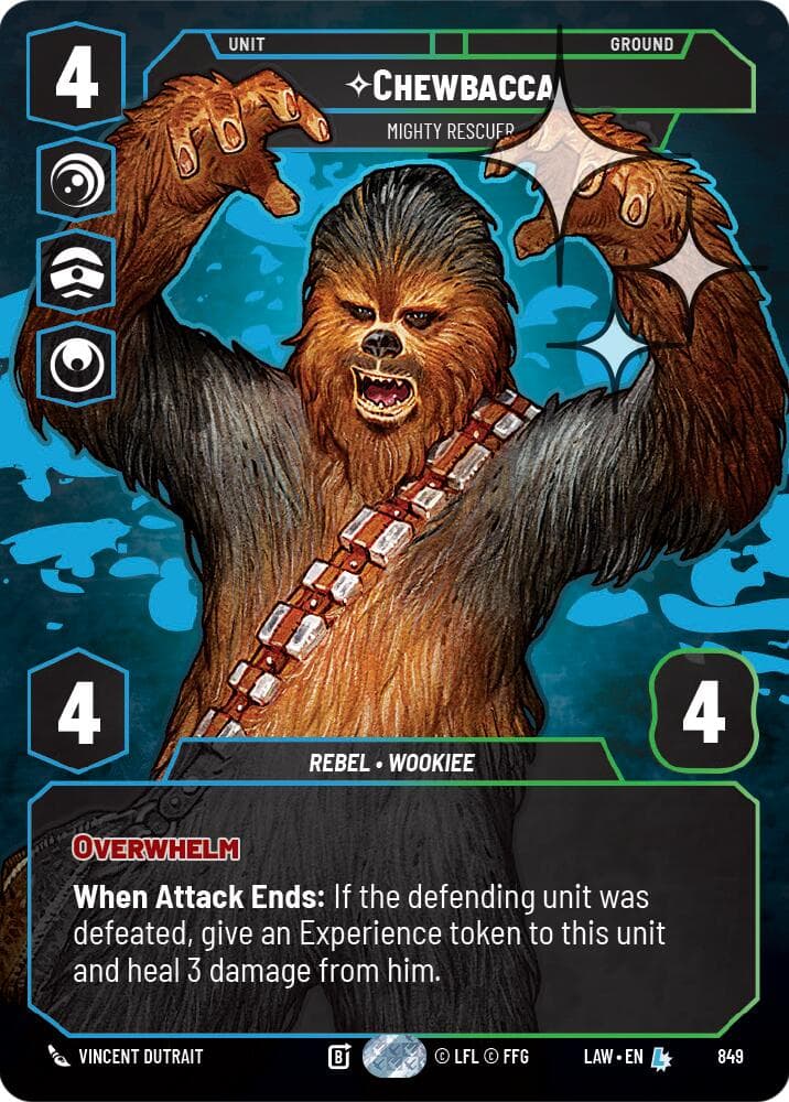 Chewbacca - Mighty Rescuer (Prestige Foil) — A Lawless Time card