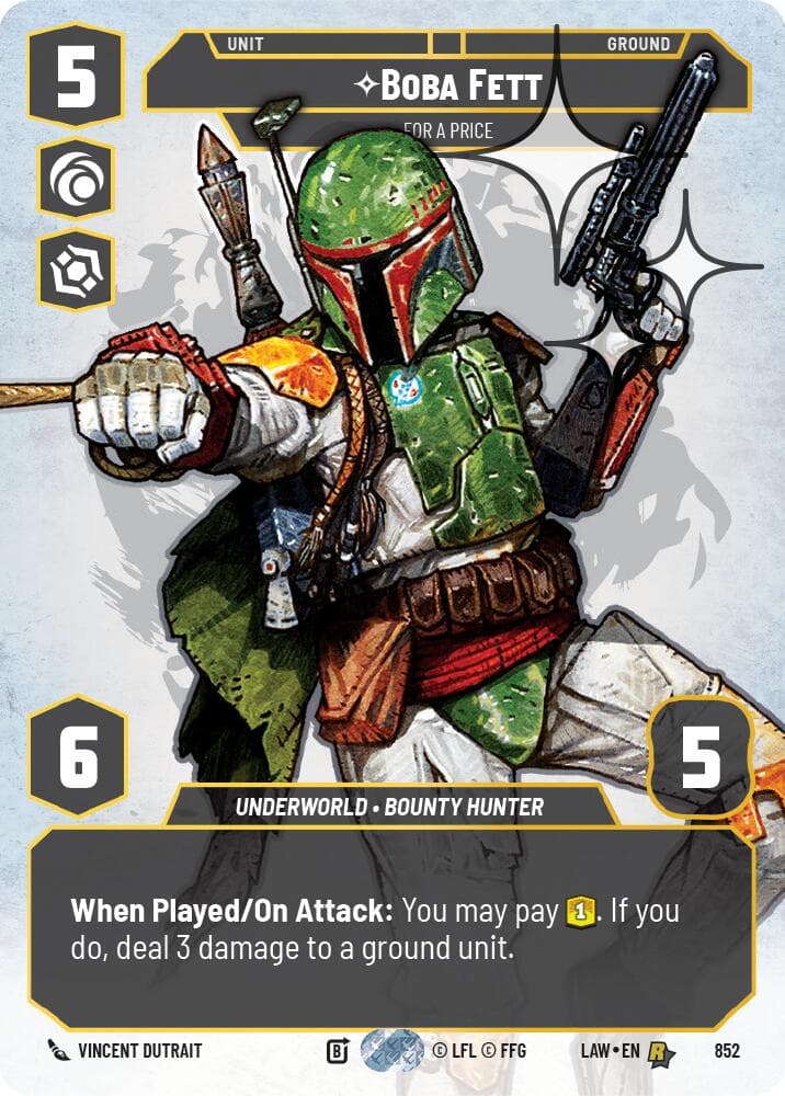 Boba Fett - For a Price (Prestige Foil) — A Lawless Time card