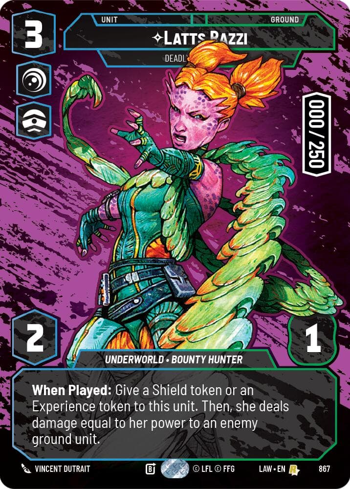 Latts Razzi - Deadly Whipmaster (Serialized) — A Lawless Time card