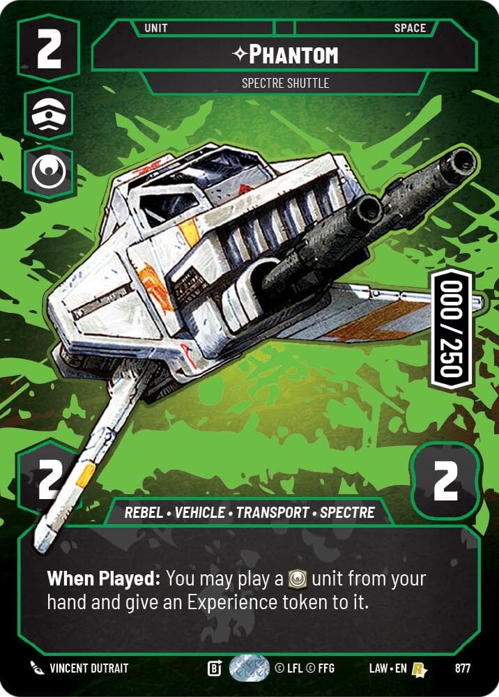Phantom - Spectre Shuttle (Serialized) — A Lawless Time card