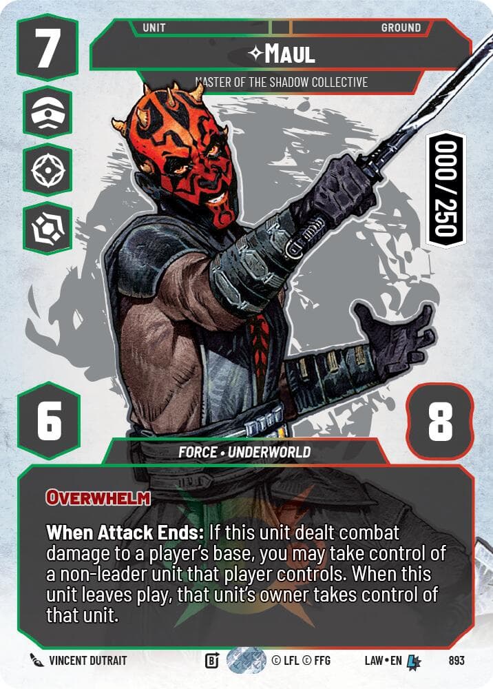 Maul - Master of the Shadow Collective (Serialized) — A Lawless Time card