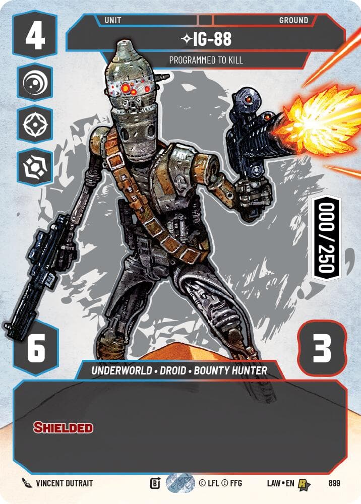 IG-88 - Programmed to Kill (Serialized) — A Lawless Time card