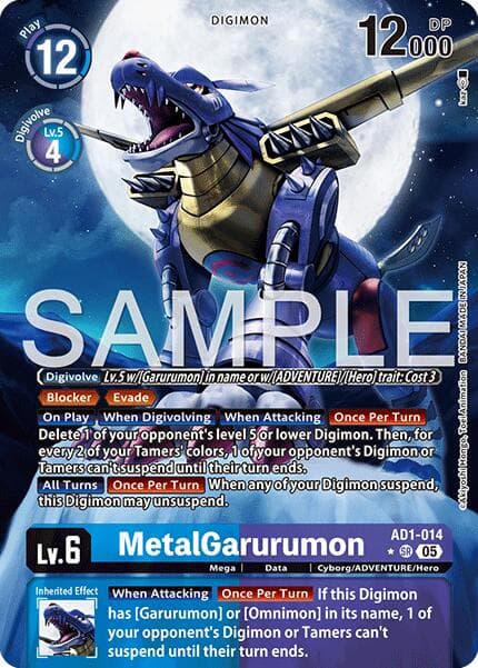 MetalGarurumon (Alternate Art) — Advanced Booster Digimon Generation card