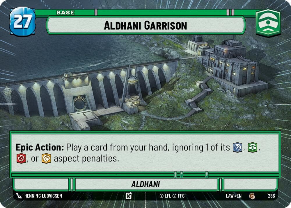 Aldhani Garrison // Credit (Hyperspace) — A Lawless Time card