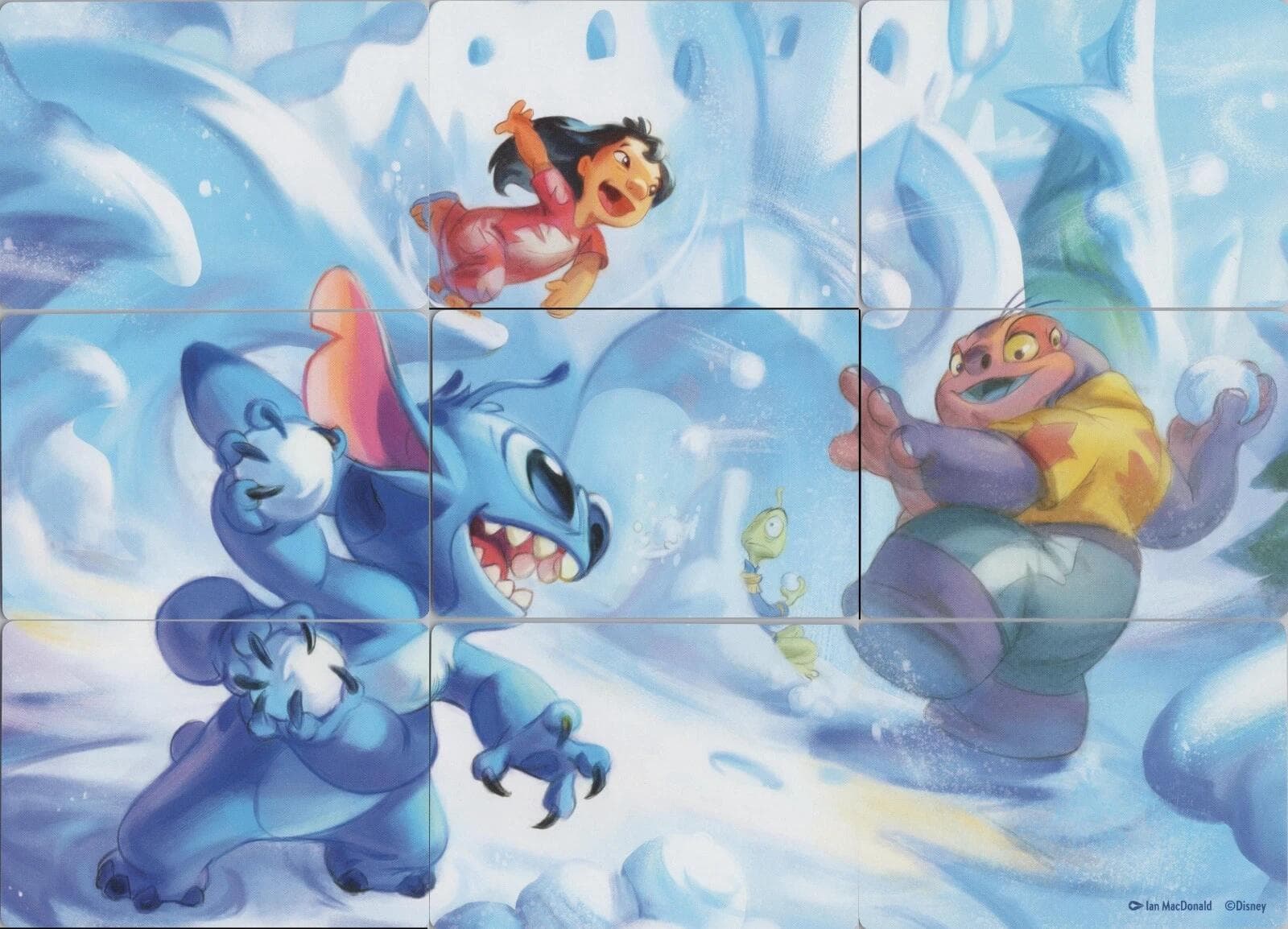 Winterspell Snowball Fight Puzzle Insert (Set of 9) — Winterspell card