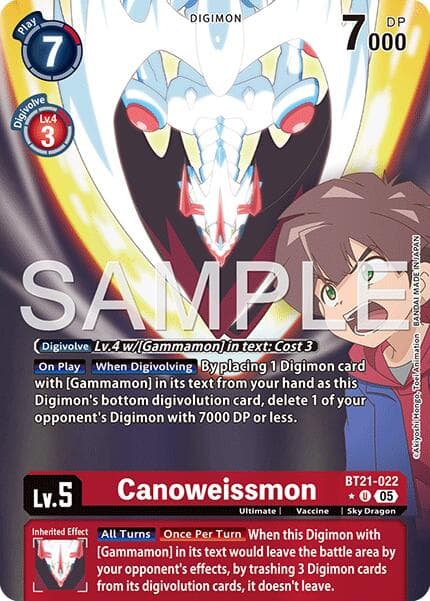 Canoweissmon (Alternate Art) — Advanced Booster Digimon Generation card