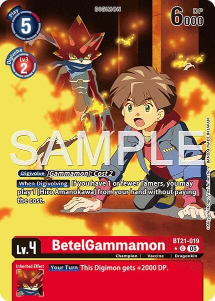 BetelGammamon - BT21-019 (Alternate Art) — Advanced Booster Digimon Generation card