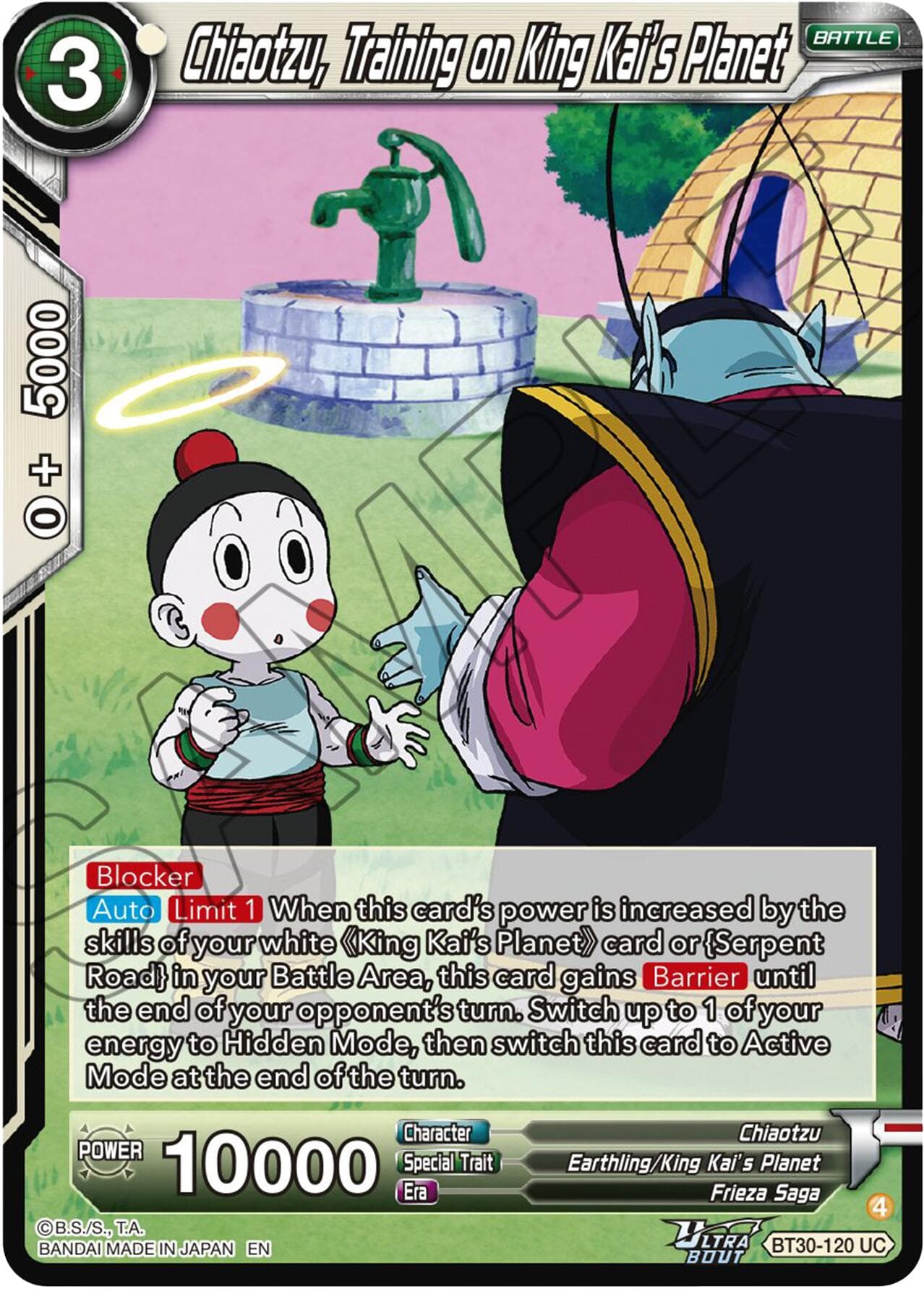 Chiaotzu, Training on King Kai's Planet — Three Glorious Fighters card