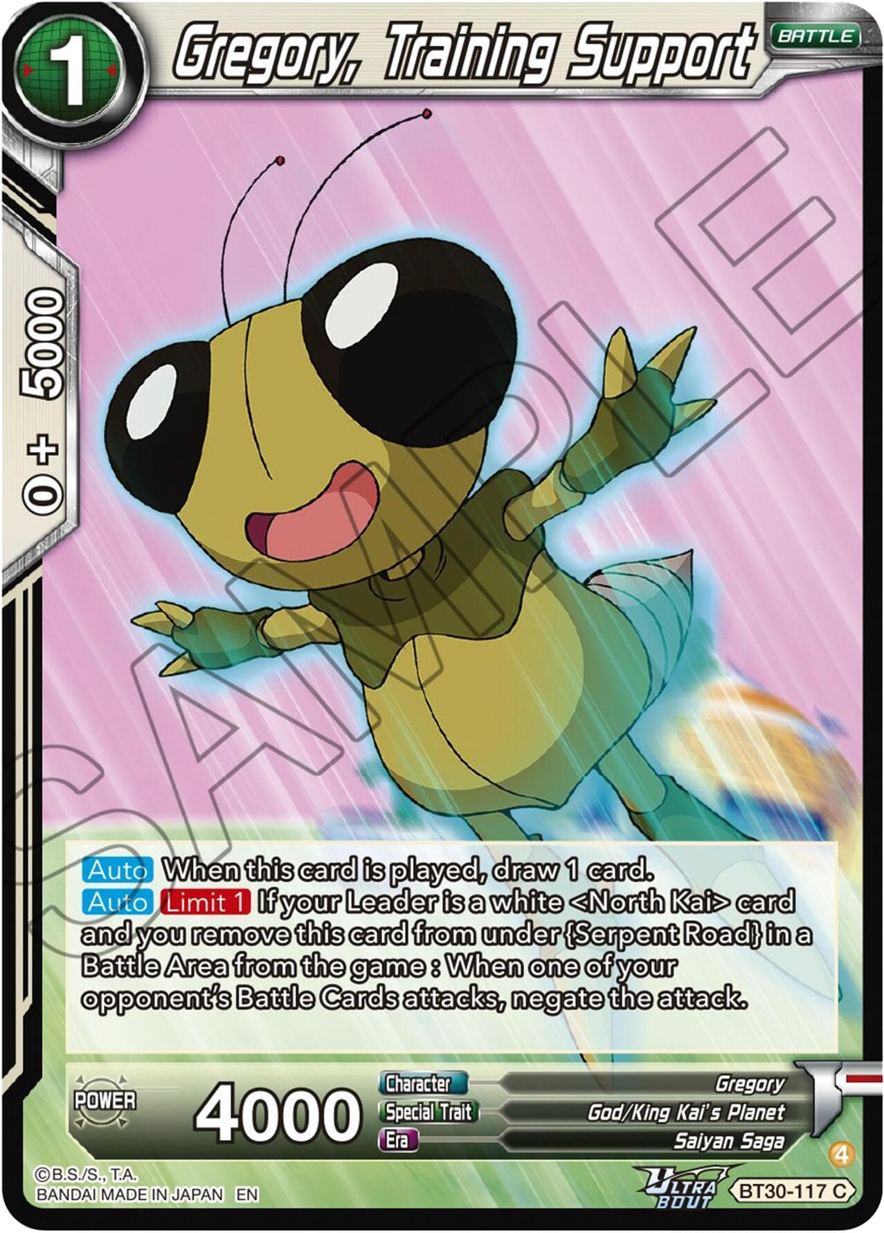 Gregory, Training Support — Three Glorious Fighters card