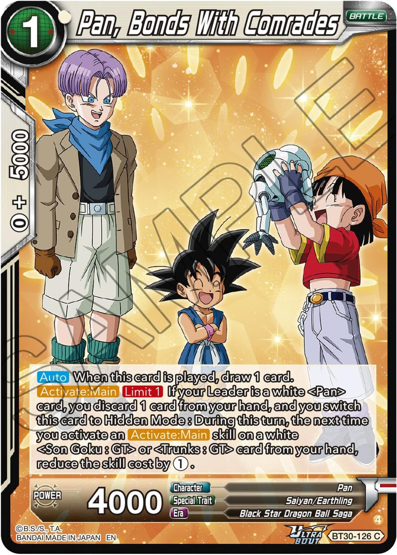 Pan, Bonds With Comrades — Three Glorious Fighters card