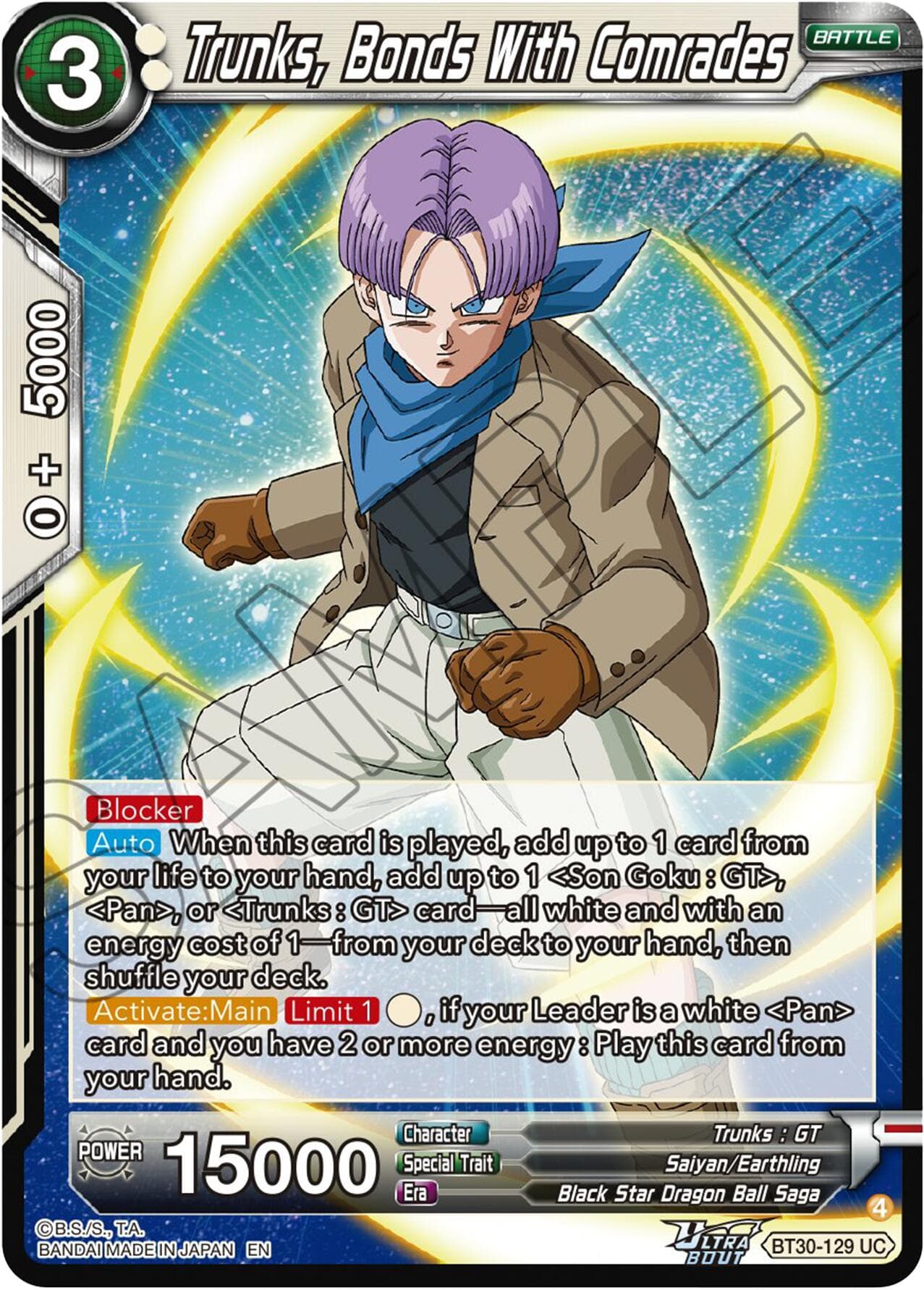 Trunks, Bonds With Comrades — Three Glorious Fighters card