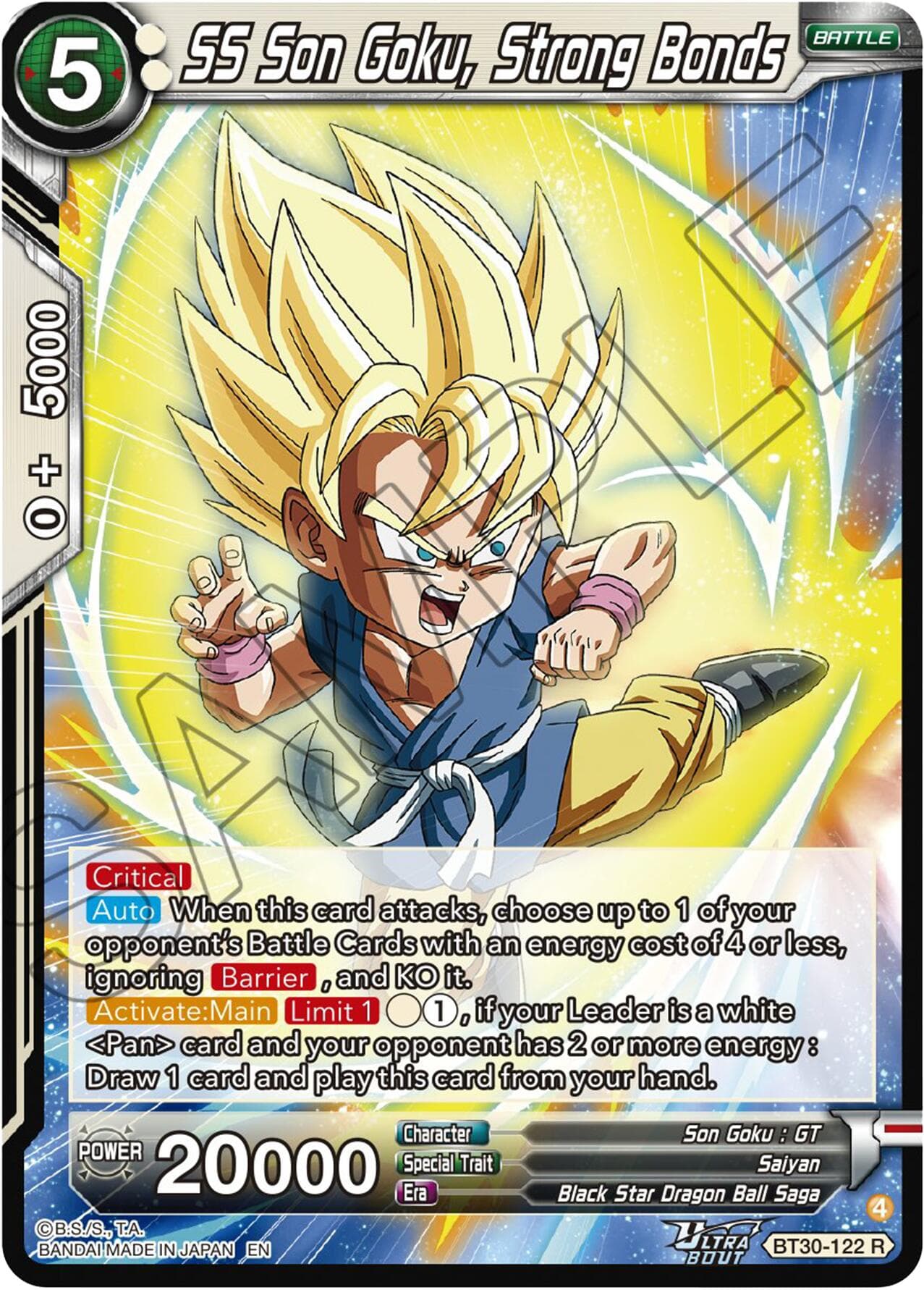 SS Son Goku, Strong Bonds — Three Glorious Fighters card