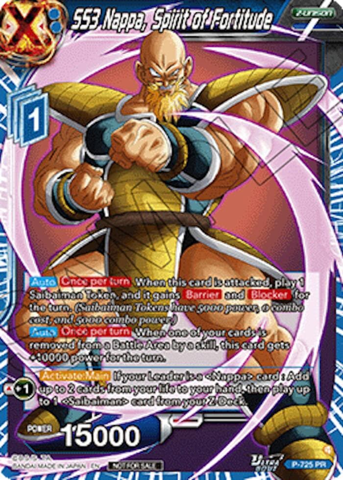 SS3 Nappa, Spirit of Fortitude (Ultra-Bout Series Tournament Pack Vol.2) — Tournament Promotion Cards card