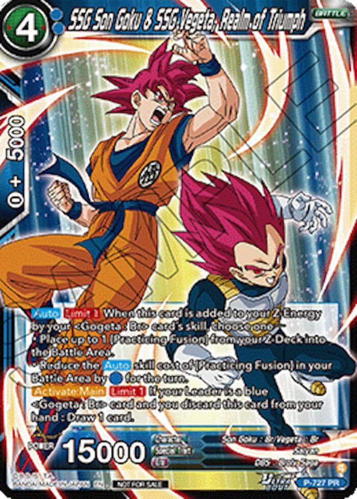 SSG Son Goku & SSG Vegeta, Realm of Triumph (Ultra-Bout Series Tournament Pack Vol.2) — Tournament Promotion Cards card