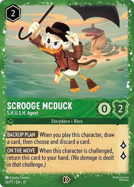Scrooge McDuck - S.H.U.S.H. Agent — Disney Lorcana Promo Cards card