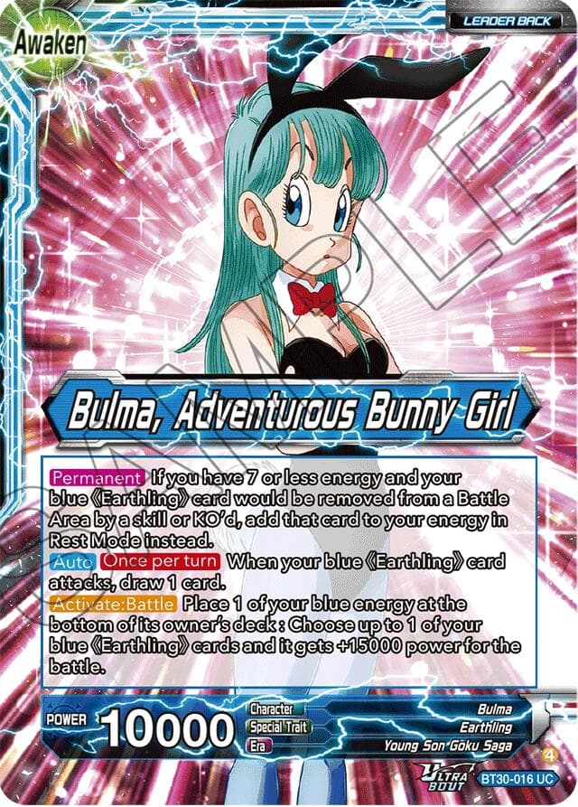 Bulma // Bulma, Adventurous Bunny Girl — Three Glorious Fighters card