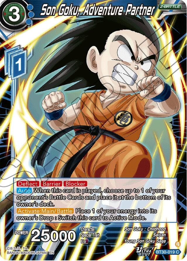 Son Goku, Adventure Partner — Three Glorious Fighters card