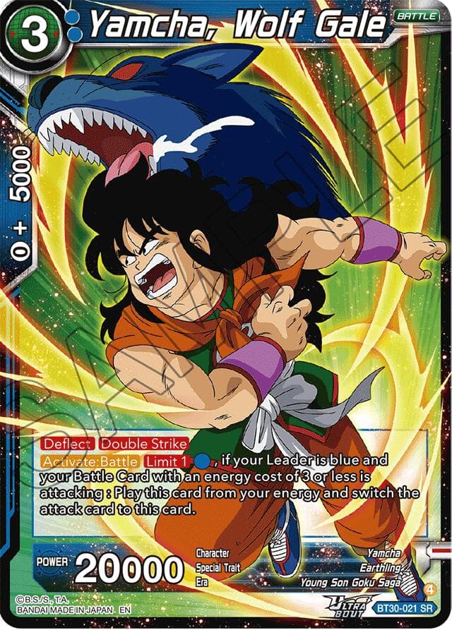 Yamcha, Wolf Gale — Three Glorious Fighters card