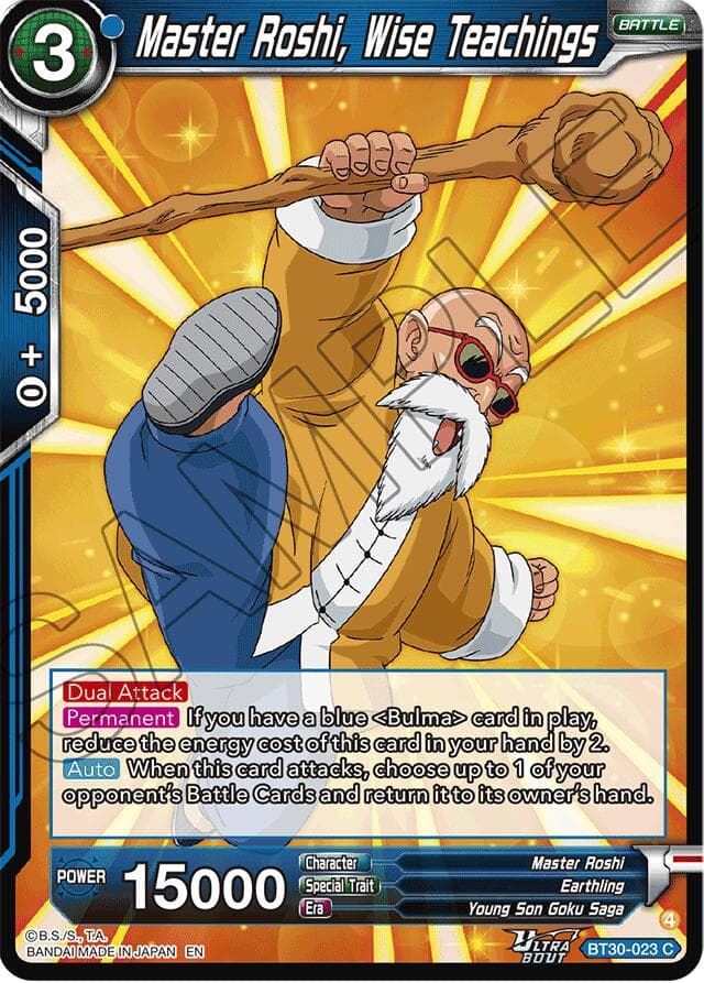 Master Roshi, Wise Teachings — Three Glorious Fighters card