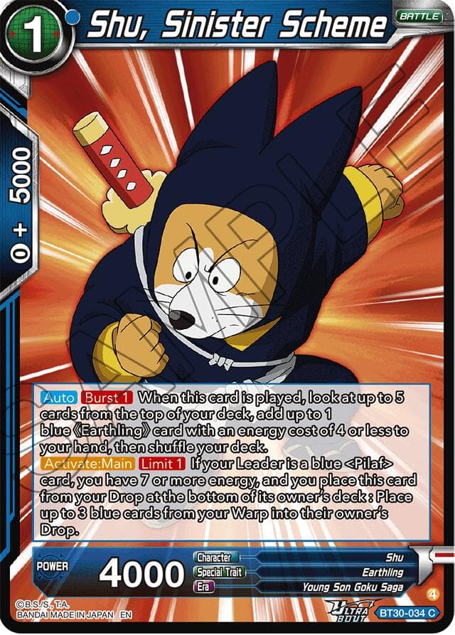 Shu, Sinister Scheme — Three Glorious Fighters card