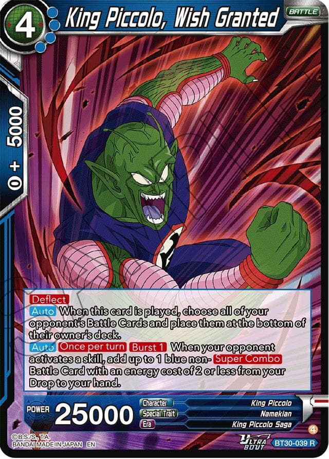 King Piccolo, Wish Granted — Three Glorious Fighters card