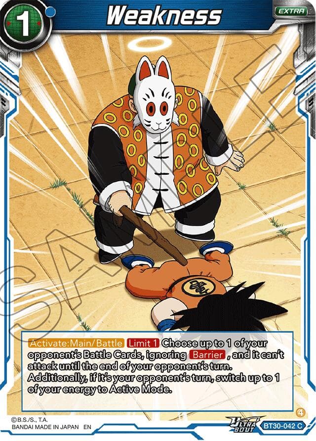 Weakness — Three Glorious Fighters card