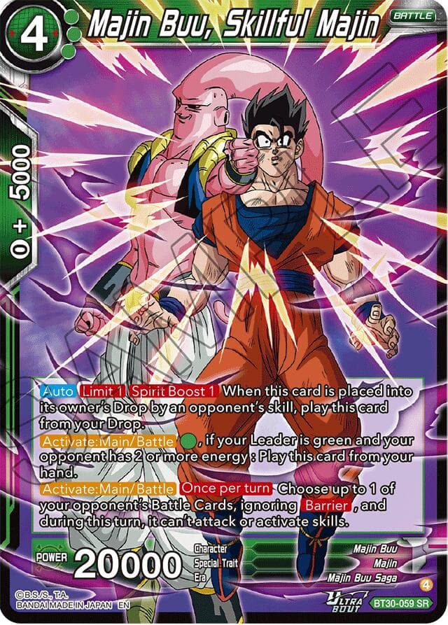Majin Buu, Skillful Majin — Three Glorious Fighters card