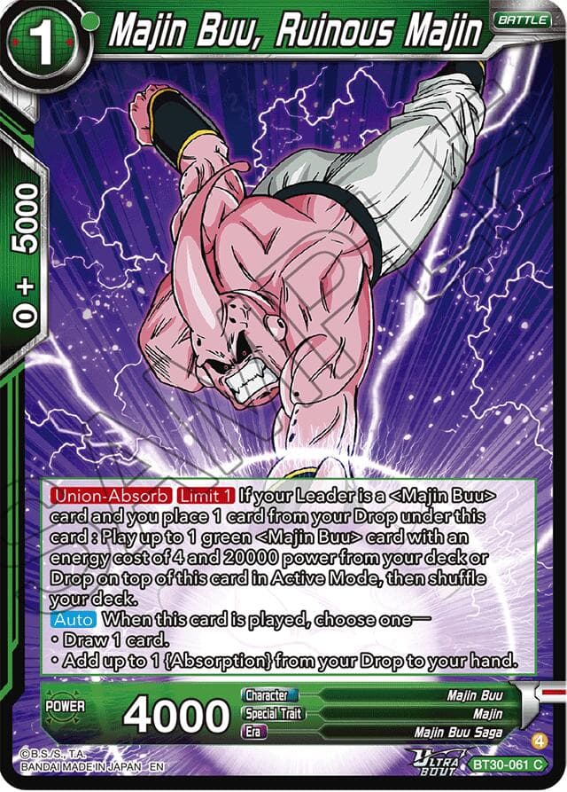 Majin Buu, Ruinous Majin — Three Glorious Fighters card