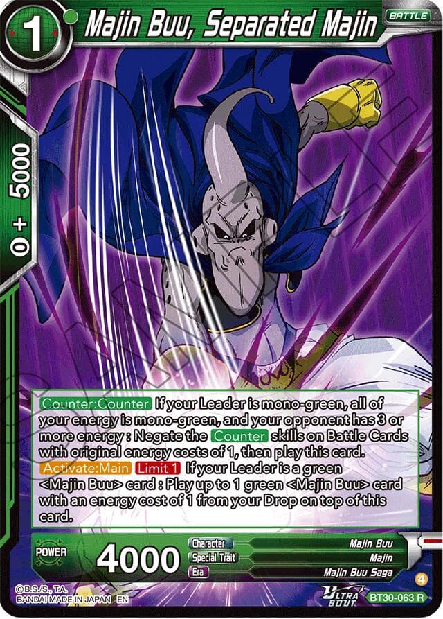 Majin Buu, Separated Majin — Three Glorious Fighters card