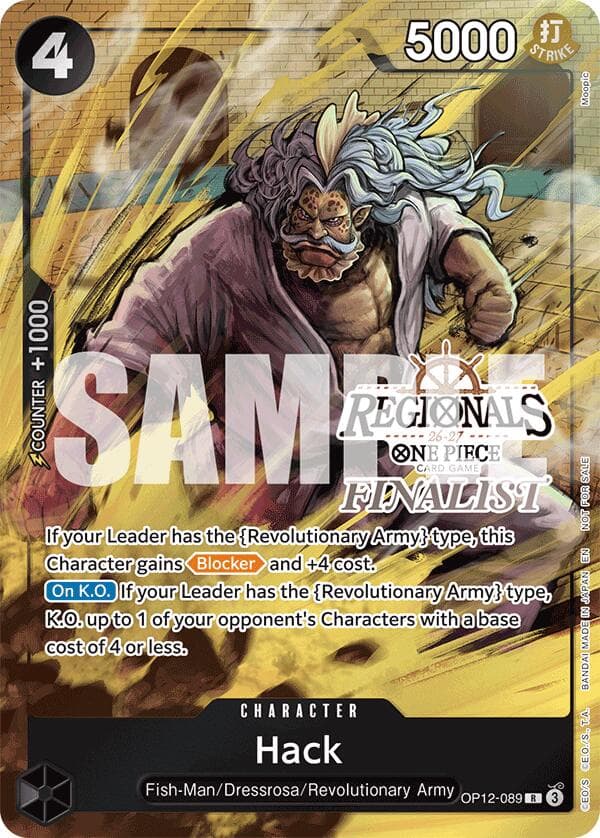 Hack (Regionals Finalist Card Set 26-27) — One Piece Promotion Cards card