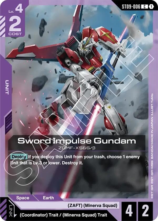 Sword Impulse Gundam — Starter Deck 09: Destiny Ignition card
