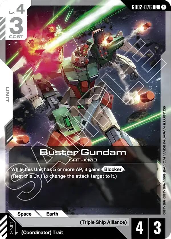 Buster Gundam — Starter Deck 09: Destiny Ignition card