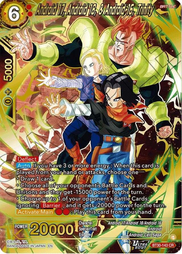 Android 17, Android 18, & Android 16, Trinity — Three Glorious Fighters card