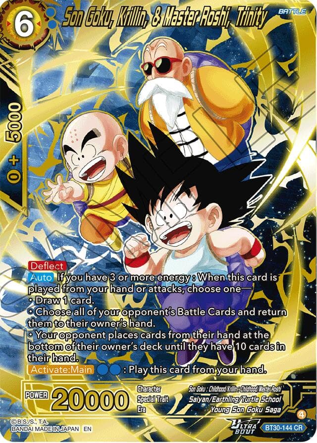Son Goku, Krillin, & Master Roshi, Trinity — Three Glorious Fighters card